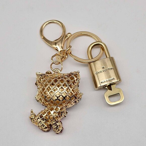 Authentic Louis Vuitton Lock & Key with unbranded Cat Bagcharm, Keycharm 120225 - Picture 4 of 7